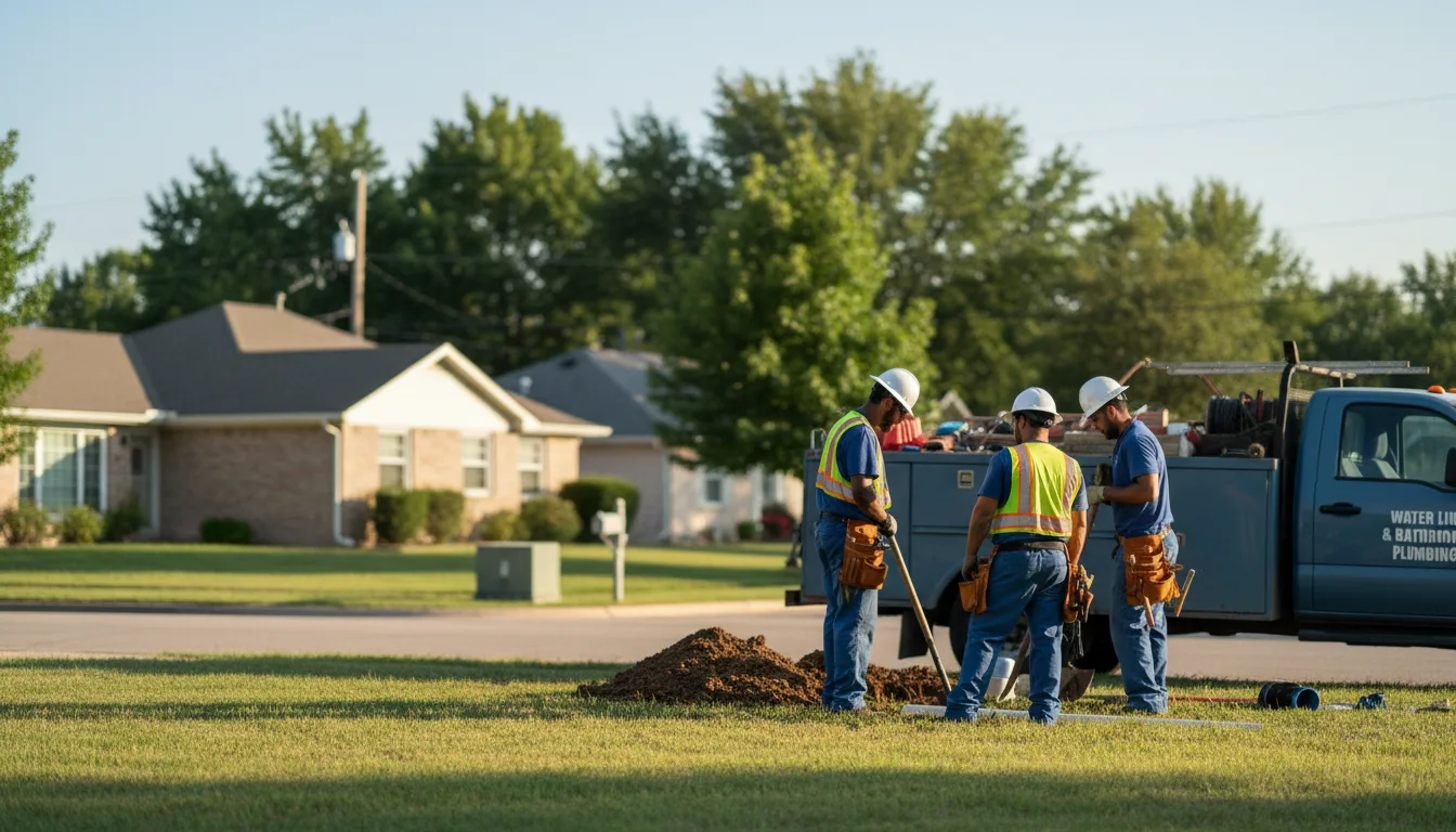Residential water line and bathroom plumbing service in Unionville, IN